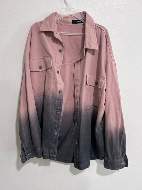 Jackets & Blazers - Jtnrb Pink to Gray Ombre Denim Shacket